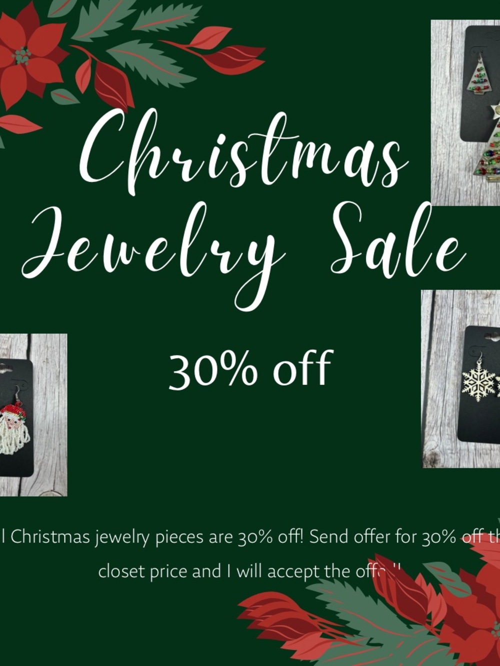 Christmas Jewelry Sale!! 30% off!!!!!